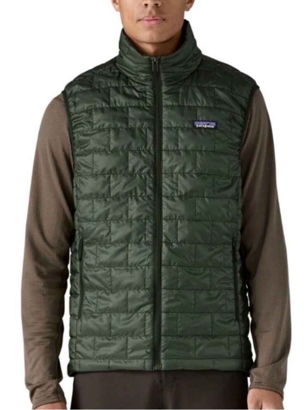 Patagonia 2025 Men's Old Growth Green Nano Puff Insulated Packable Zip Vest MED